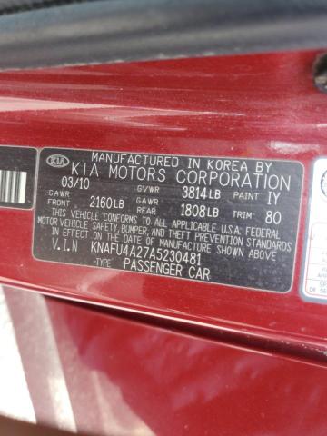 2010 Kia Forte Ex VIN: KNAFU4A27A5230481 Lot: 48044844