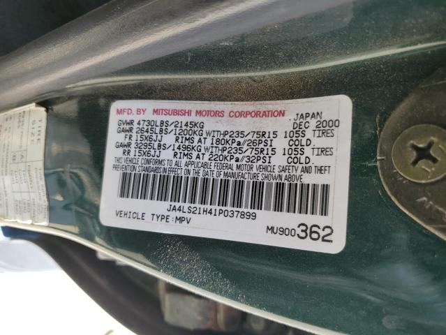 2001 Mitsubishi Montero Sport Es VIN: JA4LS21H41P037899 Lot: 50303204