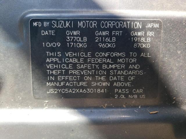 2010 SUZUKI SX4 LE JS2YC5A2XA6301841  51816244