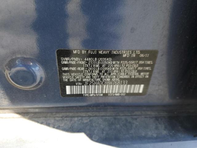 2011 Subaru Forester 2.5X Premium VIN: JF2SHADC8BH768133 Lot: 52869724