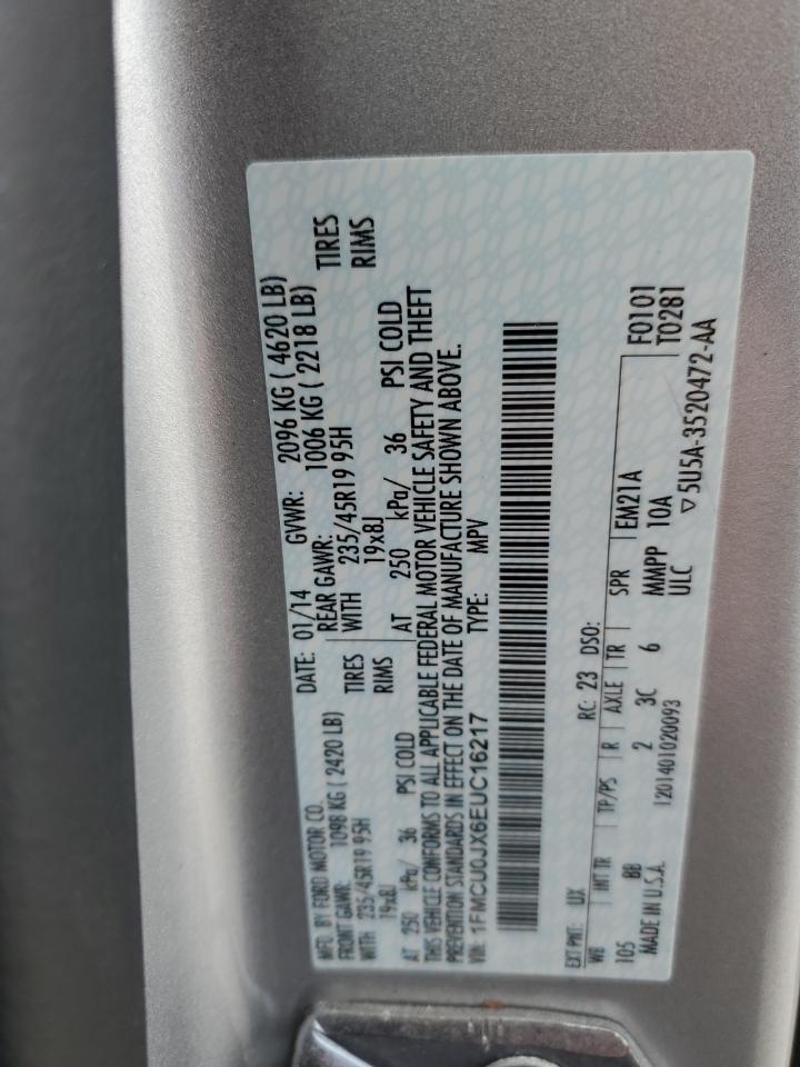 1FMCU0JX6EUC16217 2014 Ford Escape Titanium