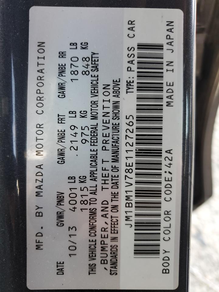 JM1BM1V78E1127265 2014 Mazda 3 Touring