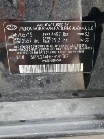 2015 Hyundai Sonata Se VIN: 5NPE24AF6FH181367 Lot: 52501754