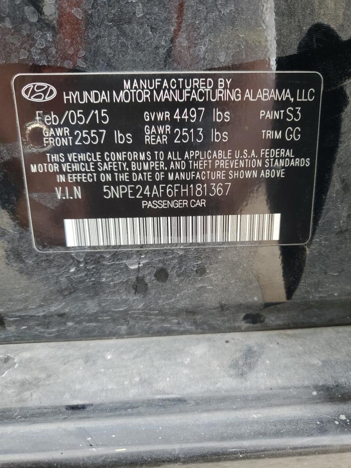 5NPE24AF6FH181367 2015 Hyundai Sonata Se