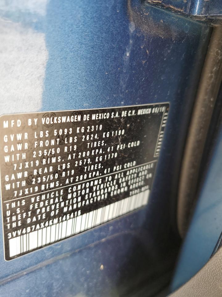 3VV4B7AX4KM145415 2019 Volkswagen Tiguan Sel Premium