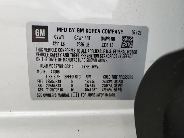 2022 BUICK ENCORE GX - KL4MMDS27NB138314