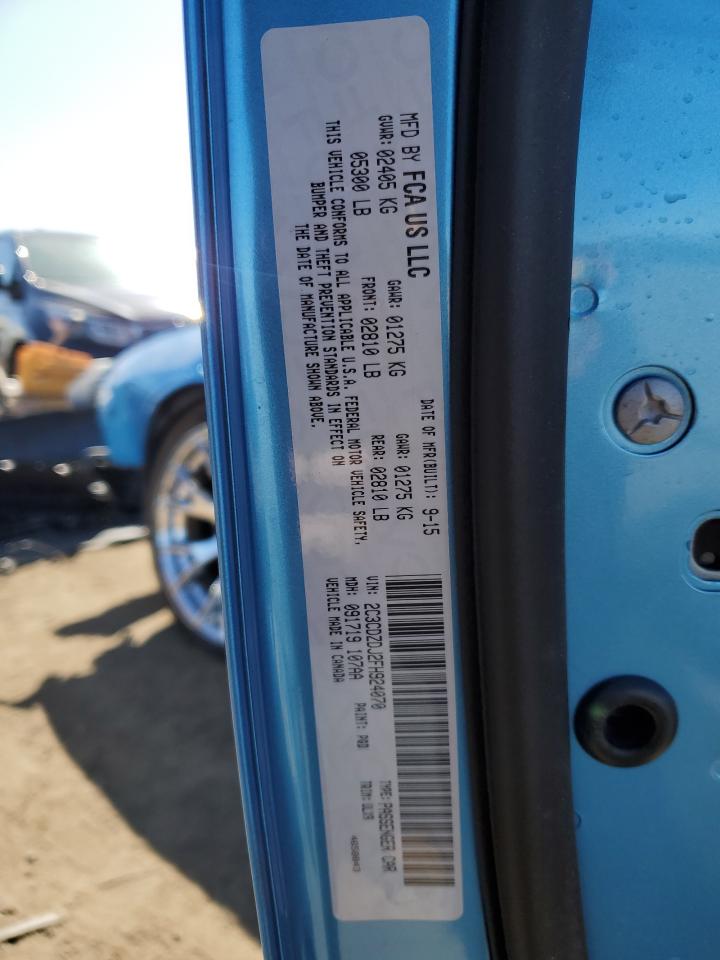 2C3CDZDJ2FH924070 2015 Dodge Challenger Srt 392