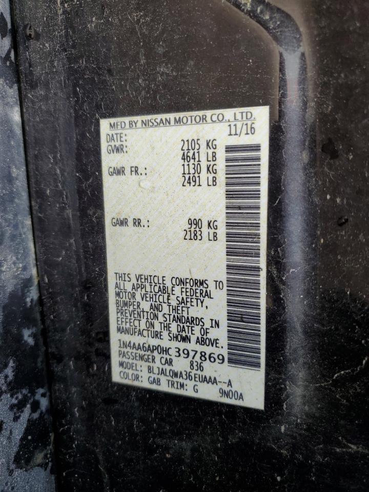 1N4AA6AP0HC397869 2017 Nissan Maxima 3.5S