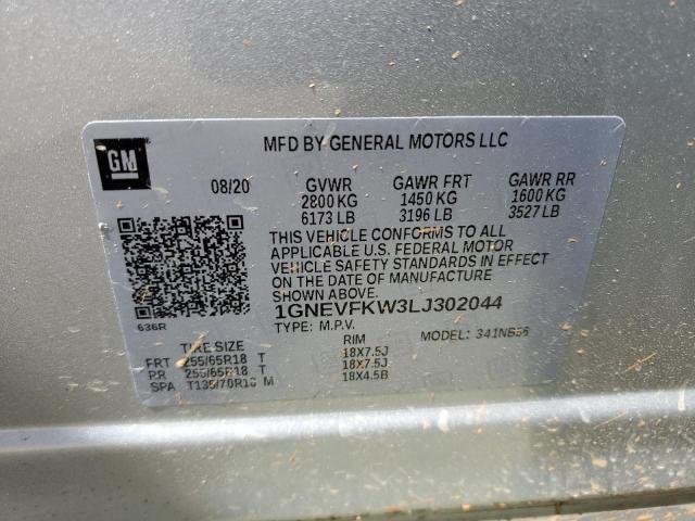 1GNEVFKW3LJ302044 Chevrolet Traverse L 13