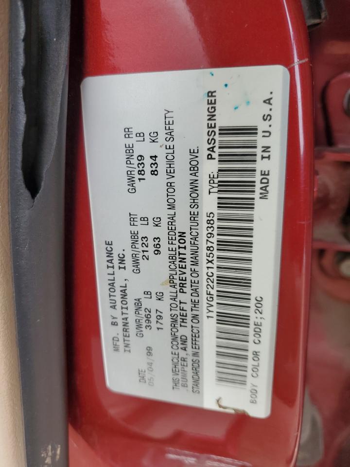 1YVGF22C1X5879385 1999 Mazda 626 Es