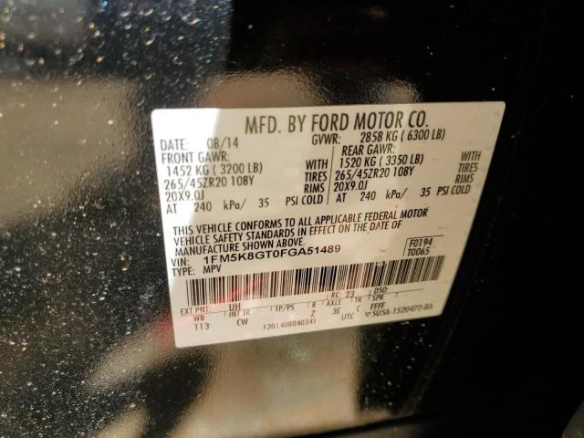 2015 Ford Explorer Sport VIN: 1FM5K8GT0FGA51489 Lot: 52829144