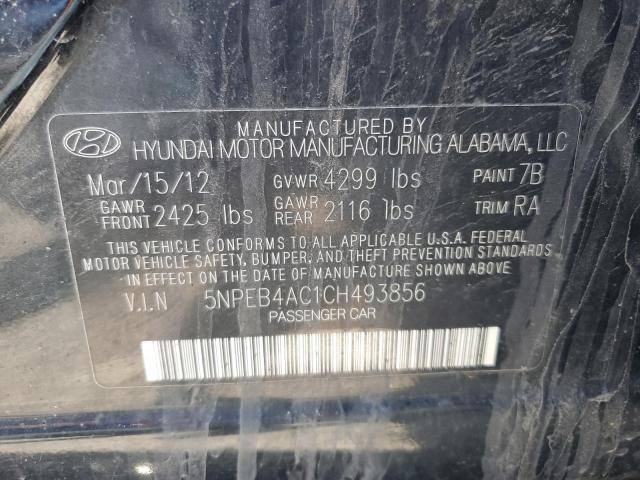 Lot #2493846250 2012 HYUNDAI SONATA GLS salvage car