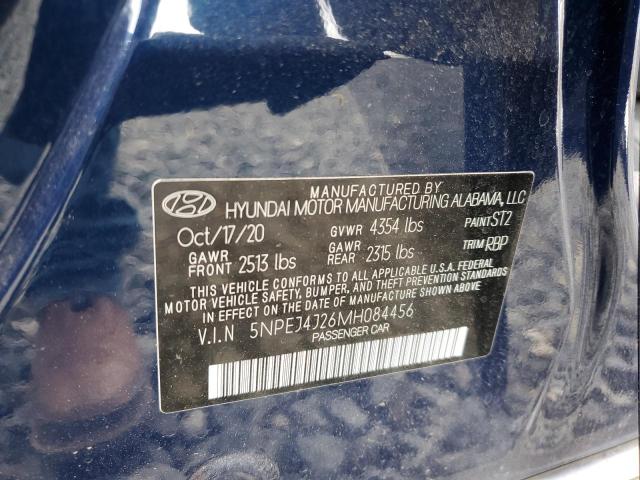 5NPEJ4J25MH084456 2021 Hyundai Sonata Sel Plus