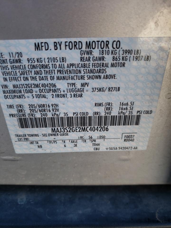 2021 Ford Ecosport Se vin: MAJ3S2GE2MC404206