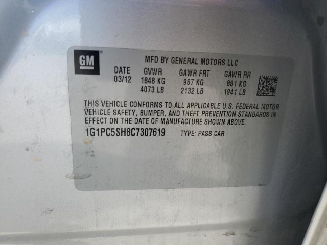 2012 Chevrolet Cruze Ls VIN: 1G1PC5SH8C7307619 Lot: 49439394