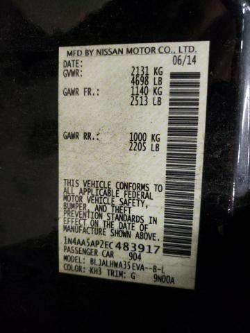 1N4AA5AP2EC483917 2014 NISSAN MAXIMA