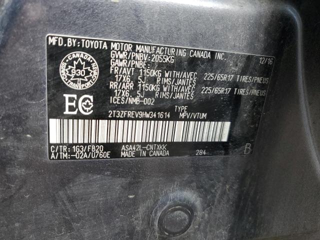 2017 Toyota Rav4 Le VIN: 2T3ZFREV9HW341614 Lot: 53193944