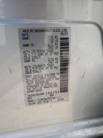 2021 NISSAN MURANO SV - 5N1AZ2BS0MC144703
