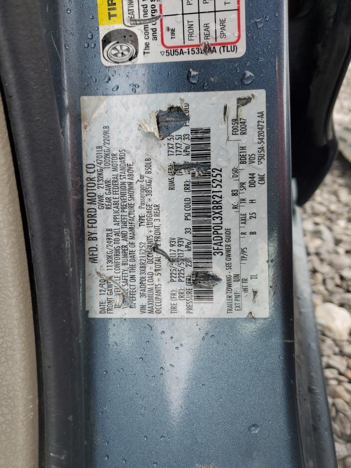 3FADP0L3XBR215252 2011 Ford Fusion Hybrid