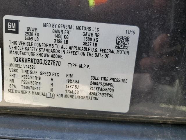 2016 GMC ACADIA SLT - 1GKKVRKD3GJ227870