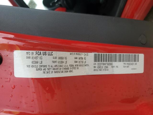  FIAT 500 2015 Червоний