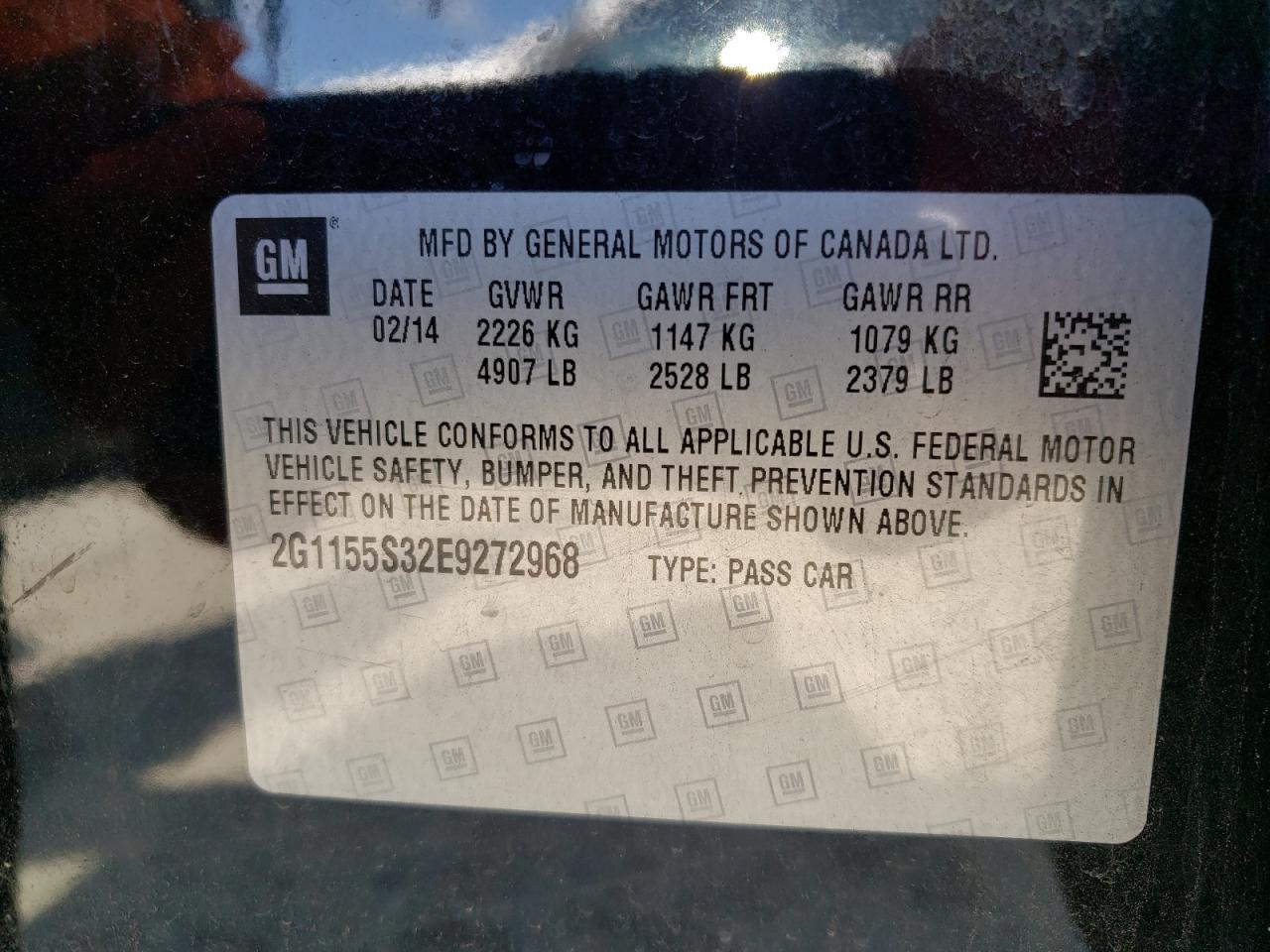 2G1155S32E9272968 2014 Chevrolet Impala Ltz