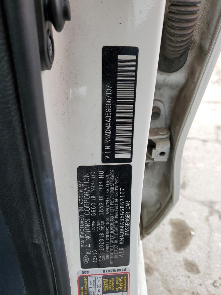 KNADM4A35G6667107 2016 Kia Rio Lx