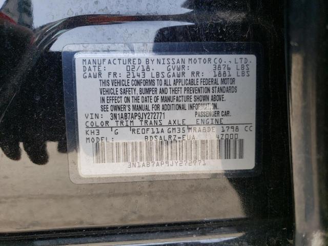 2018 Nissan Sentra S VIN: 3N1AB7AP9JY272771 Lot: 51738294