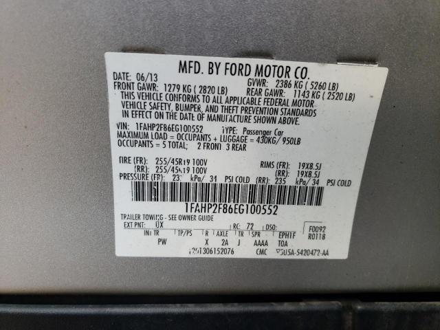 2014 Ford Taurus Limited VIN: 1FAHP2F86EG100552 Lot: 51843954