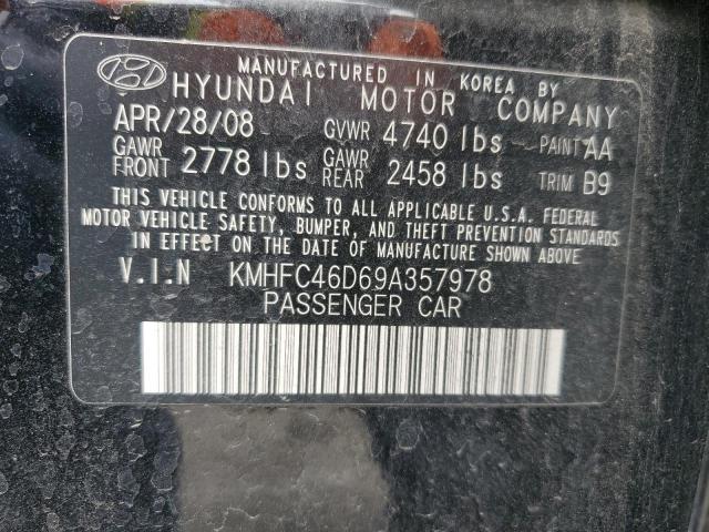 2009 Hyundai Azera Gls VIN: KMHFC46D69A357978 Lot: 52133314