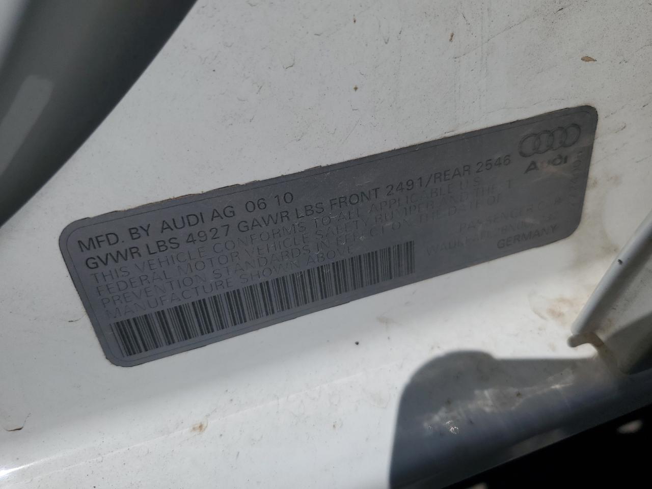 WAUKFAFL2BN008232 2011 Audi A4 Prestige