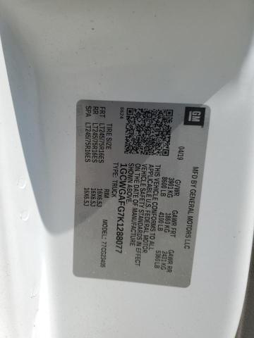 2019 CHEVROLET EXPRESS G2 - 1GCWGAFG7K1288077