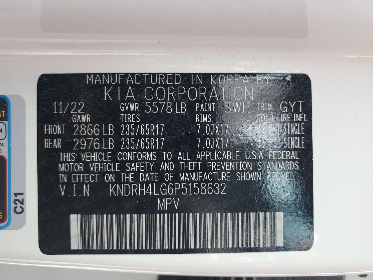 KNDRH4LG6P5158632 2023 Kia Sorento Ex