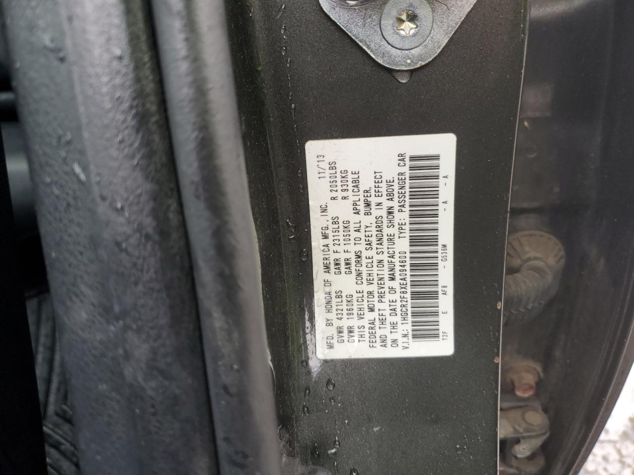 1HGCR2F8XEA094600 2014 Honda Accord Exl