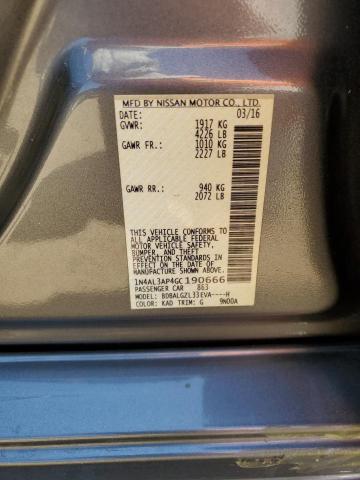 2016 Nissan Altima 2.5 VIN: 1N4AL3AP4GC190666 Lot: 50298204