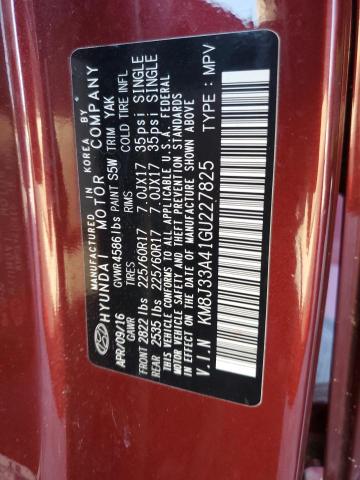 2016 HYUNDAI TUCSON LIM - KM8J33A41GU227825