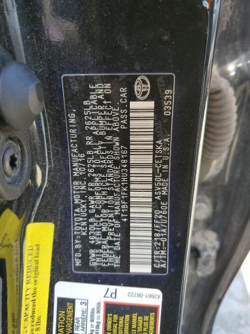 VIN 4T1BF1FK1HU348167 2017 Toyota Camry, LE no.12