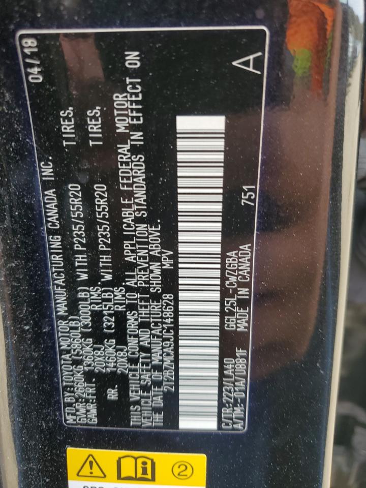 2T2BZMCA9JC148628 2018 Lexus Rx 350 Base