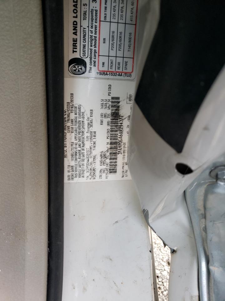 3FAHP0GA6AR294377 2010 Ford Fusion S