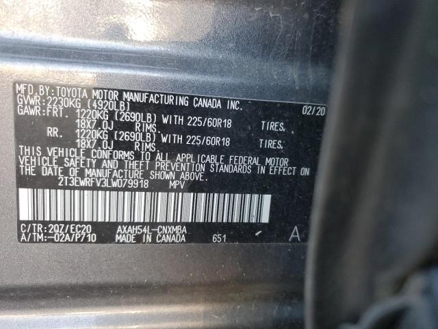 2020 Toyota Rav4 Xse VIN: 2T3EWRFV3LW079918 Lot: 51489004