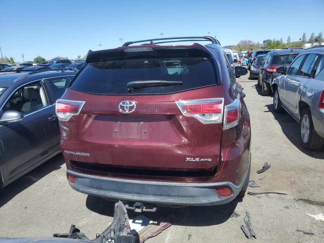 VIN 5TDJKRFH1ES012789 2014 Toyota Highlander, Xle no.6