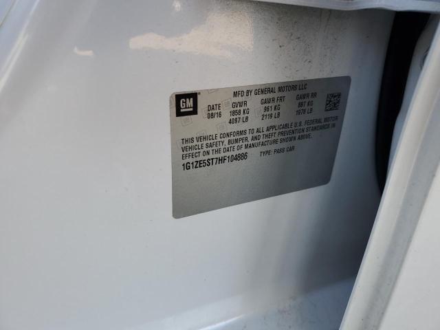 2017 Chevrolet Malibu Lt VIN: 1G1ZE5ST7HF104886 Lot: 50260024