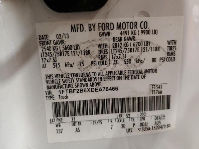 1FTBF2B6XDEA76466 2013 Ford F250 Super Duty