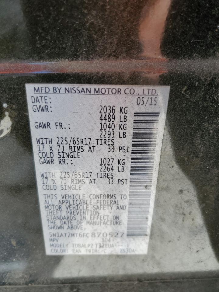 5N1AT2MT6FC870527 2015 Nissan Rogue S