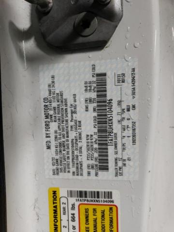 2022 Ford Mustang VIN: 1FATP8UHXN5104096 Lot: 39248204