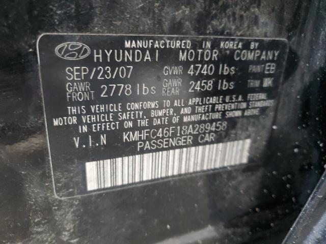 2008 Hyundai Azera Se VIN: KMHFC46F18A289458 Lot: 50194004