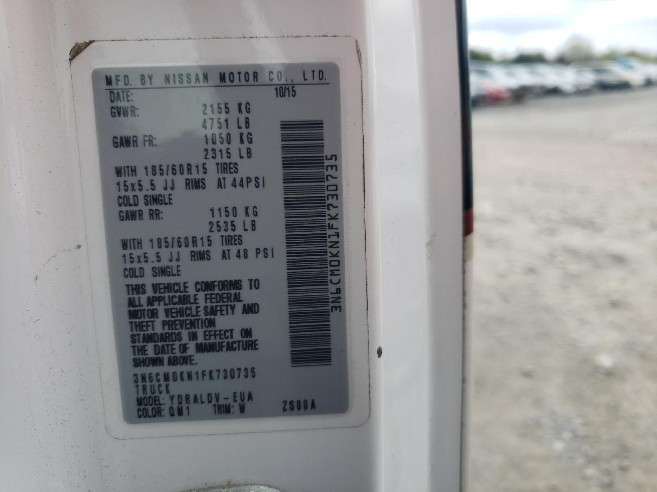 3N6CM0KN1FK730735 2015 Nissan Nv200 2.5S