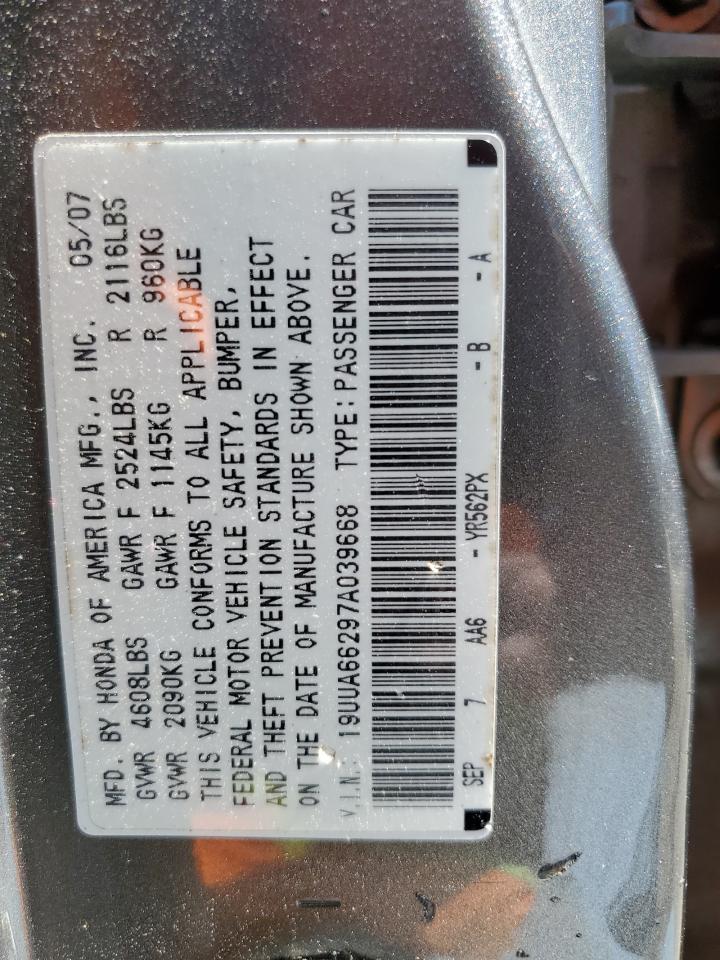 19UUA66297A039668 2007 Acura Tl