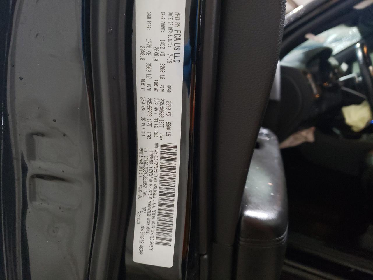 1C4RDJDG3KC839957 2019 Dodge Durango Gt