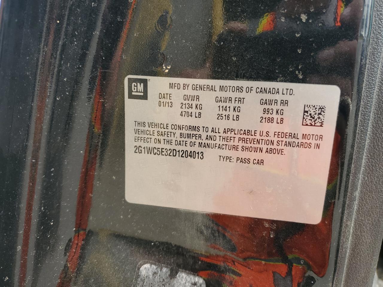 2G1WC5E32D1204013 2013 Chevrolet Impala Ltz